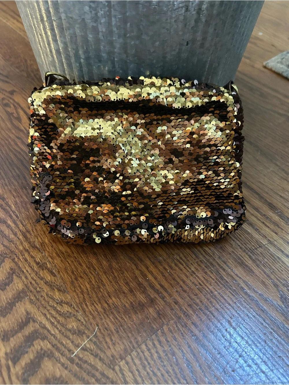 Ty Reversible Sequin Animal Coin Purse — Gold & Brown
